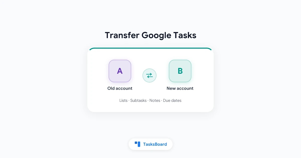 Google Tasksを別アカウントに移行する方法