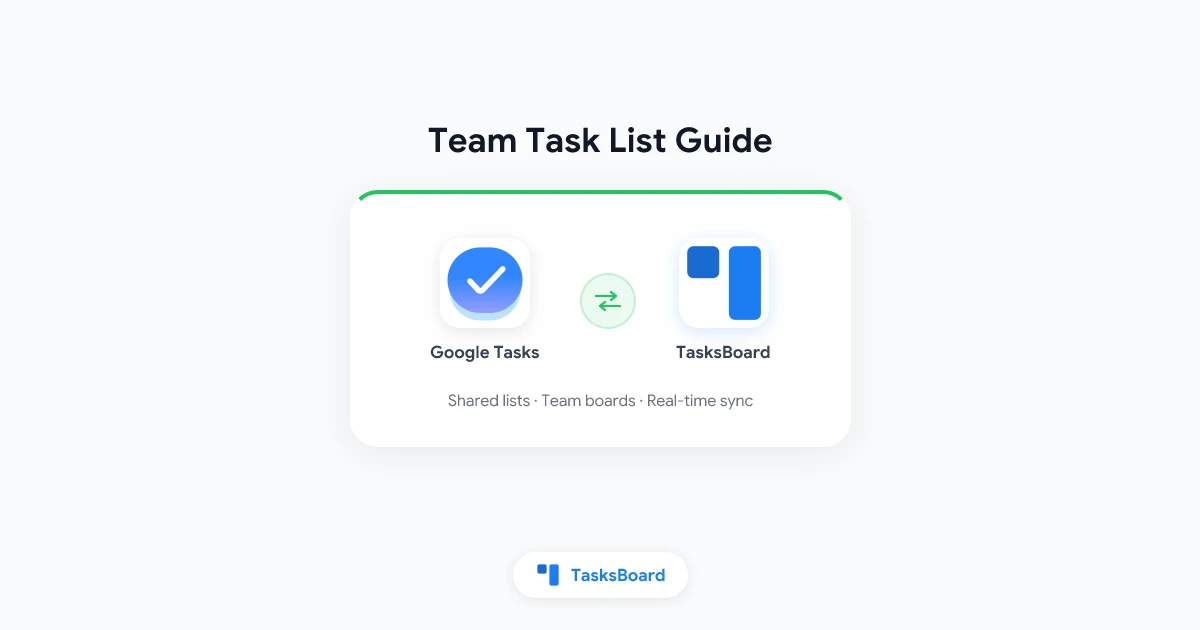 Teamtakenlijst: Hoe je Google Tasks deelt met je team
