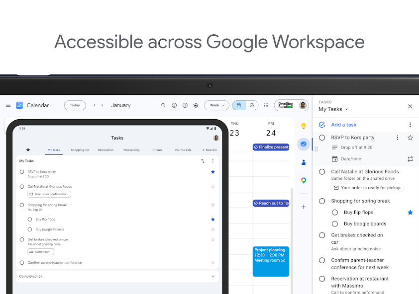 Free with Google account — left column screenshot