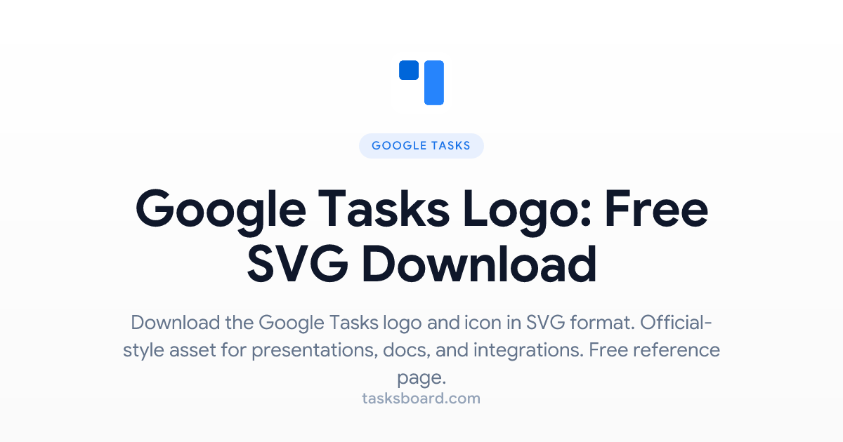 Google Tasks Logo: Free SVG Download